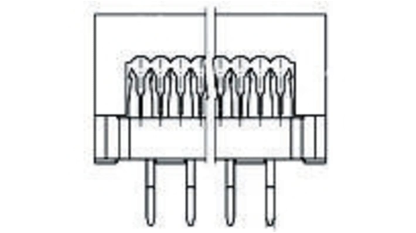 TE Connectivity 14-Way IDC Connector Plug for Cable Mount, 2-Row