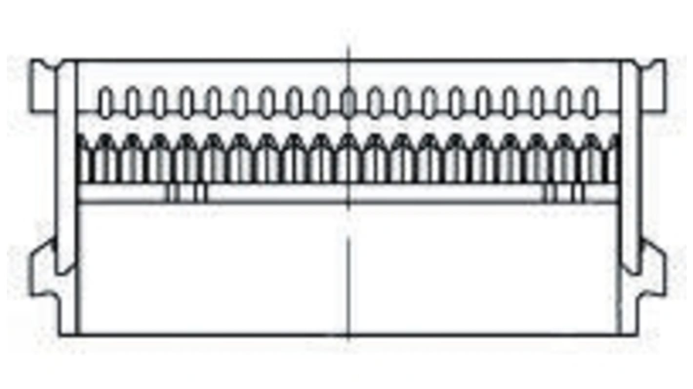 Connettore IDC TE Connectivity Femmina, 14 vie, 2 file, passo 2.54mm, Montaggio su cavo