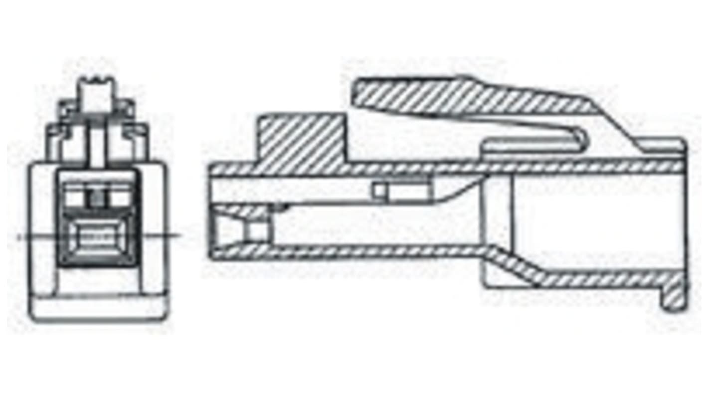 Conector macho para PCB TE Connectivity serie AMP Universal Power de 2 vías, 1 fila, paso 3.96mm, para soldar, Montaje