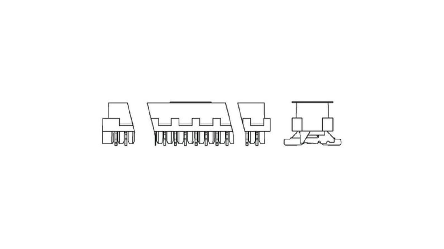 TE Connectivity Micro-MaTch Series Straight Surface Mount PCB Socket, 6-Contact, 2-Row, 2.54mm Pitch, Solder Termination