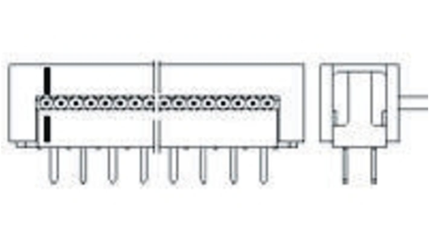 Conector IDC macho TE Connectivity serie AMP-LATCH de 34 vías, paso 2.54mm, 2 filas, Montaje de Cable
