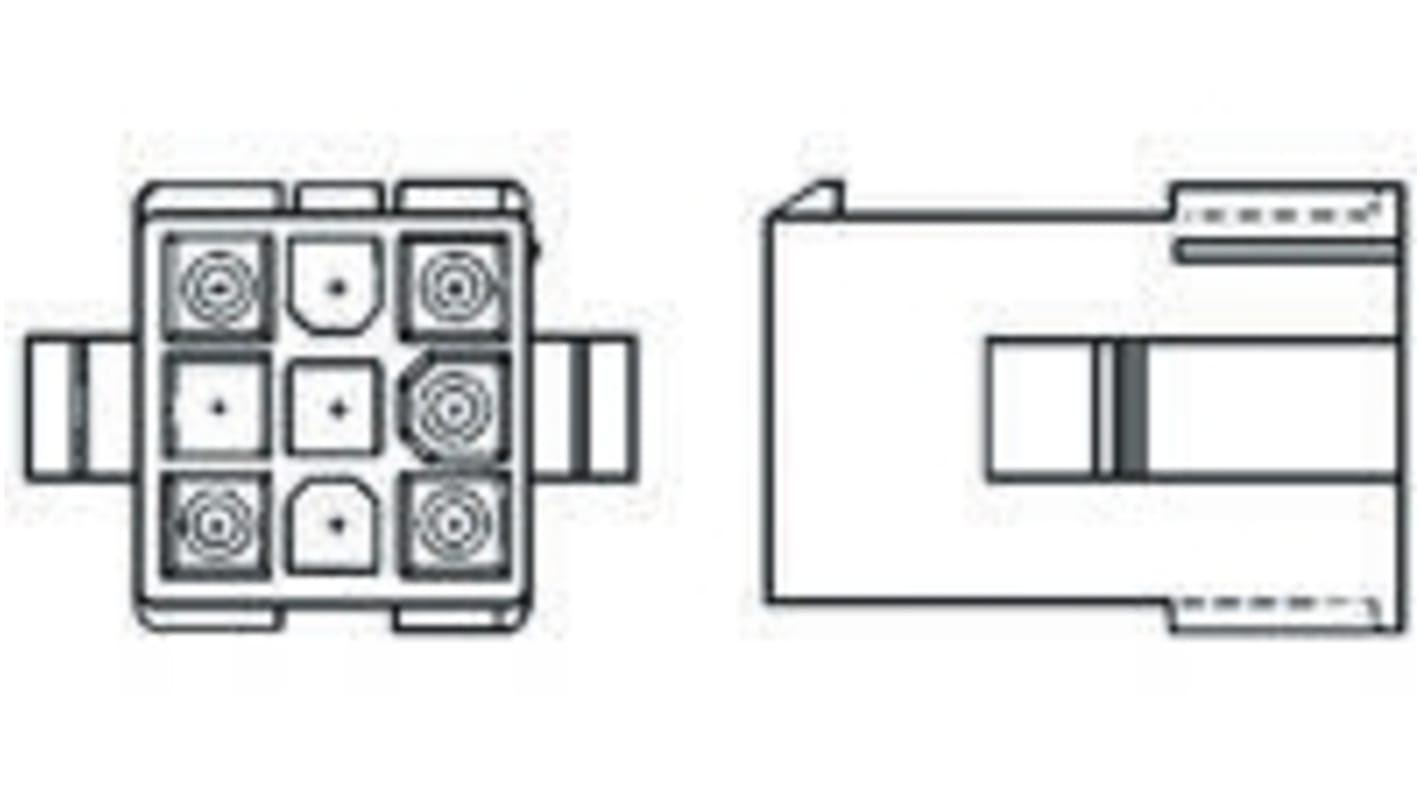 Boitier de connecteur Femelle, 9 contacts sur 3 rangs, pas 4.2mm, Droit, Montage sur câble, série Mini-Universal