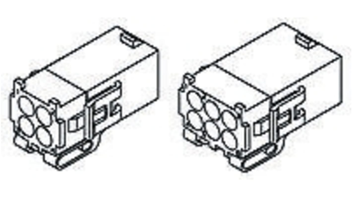 TE Connectivity, Mini-Universal MATE-N-LOK II Female Connector Housing, 4.14mm Pitch, 6 Way, 2 Row
