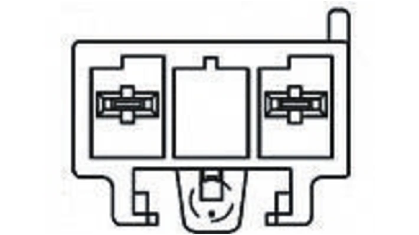 TE Connectivity Power Double Lock Series Straight Through Hole PCB Header, 3 Contact(s), 3.96mm Pitch, 1 Row(s),