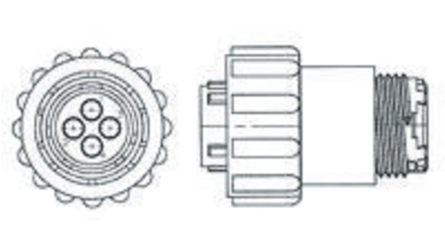 TE Connectivity Circular Connector, 24 Contacts, Cable Mount, Plug, Female, CPC Series 1 Series