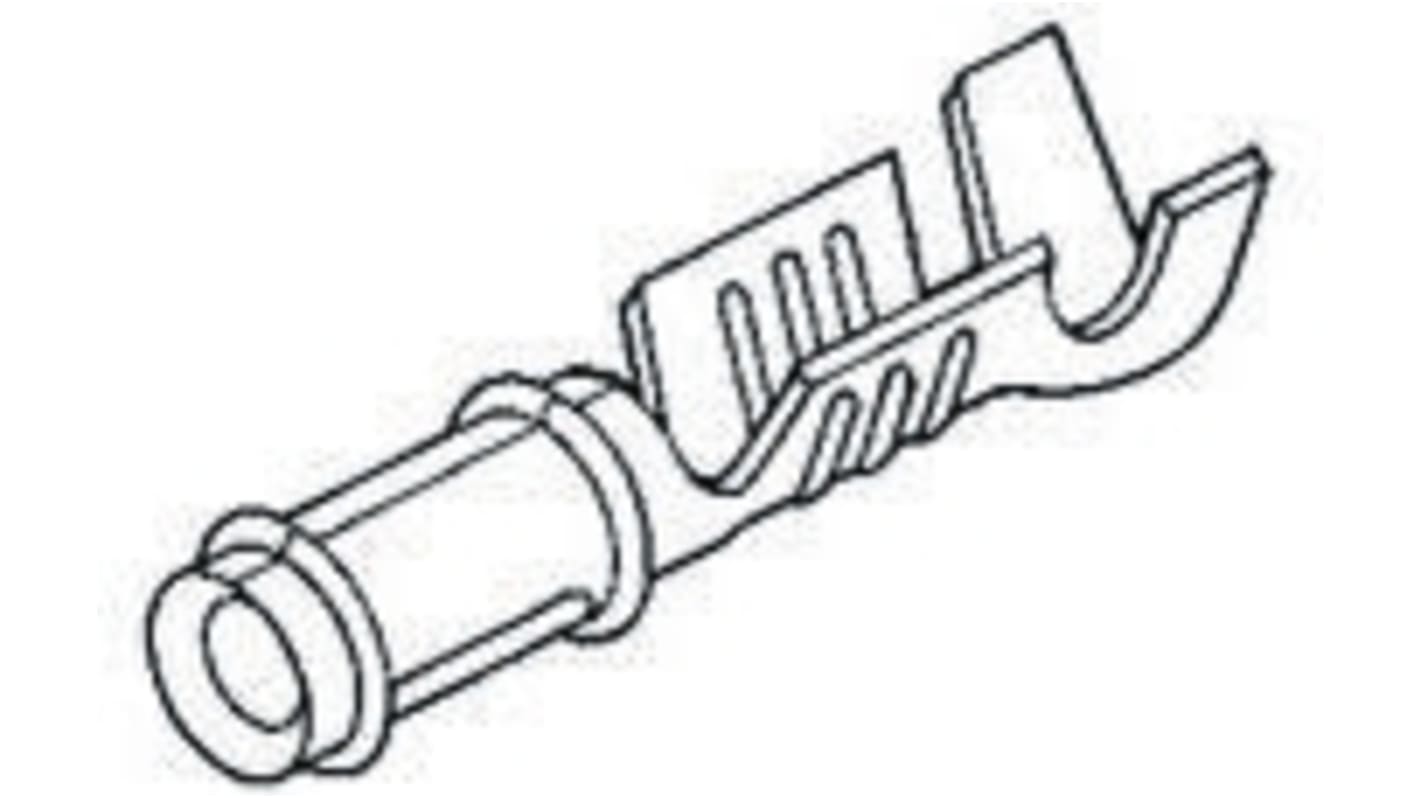 TE Connectivity Uninsulated Female Crimp Receptacle, 0.2mm² to 0.6mm²