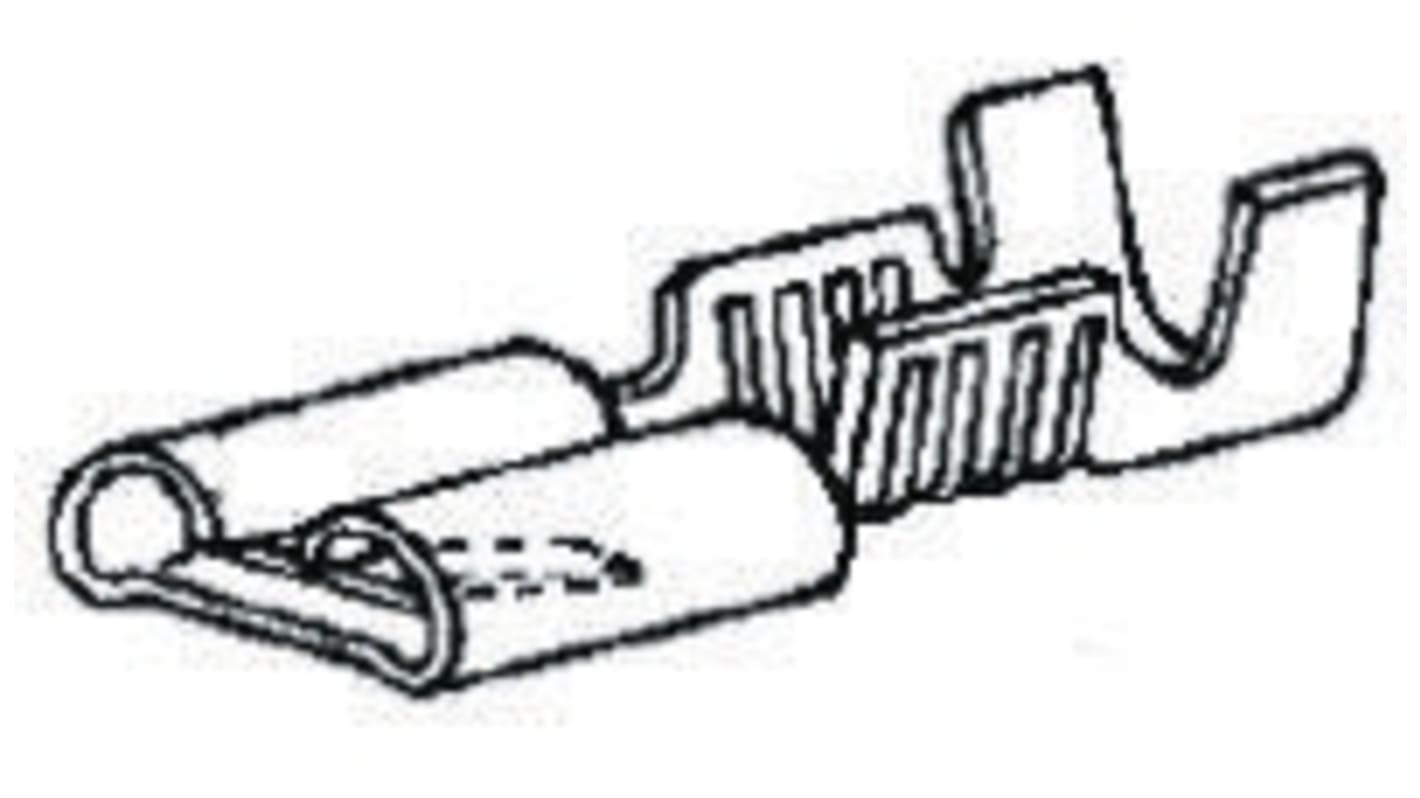 TE Connectivity FASTIN-FASTON .250 Flachsteckhülse, Unisoliert, 6.35mm, Buchse, 1mm² - 2.5mm², 17AWG min