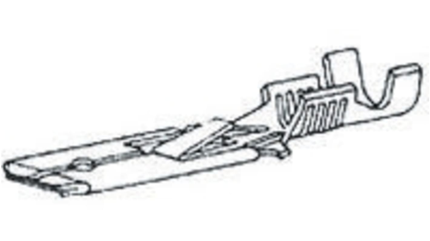 TE Connectivity FASTIN-FASTON .250 Uninsulated Male Spade Connector, Tab, 6.35 x 0.81mm Tab Size, 0.8mm² to 1.3mm²