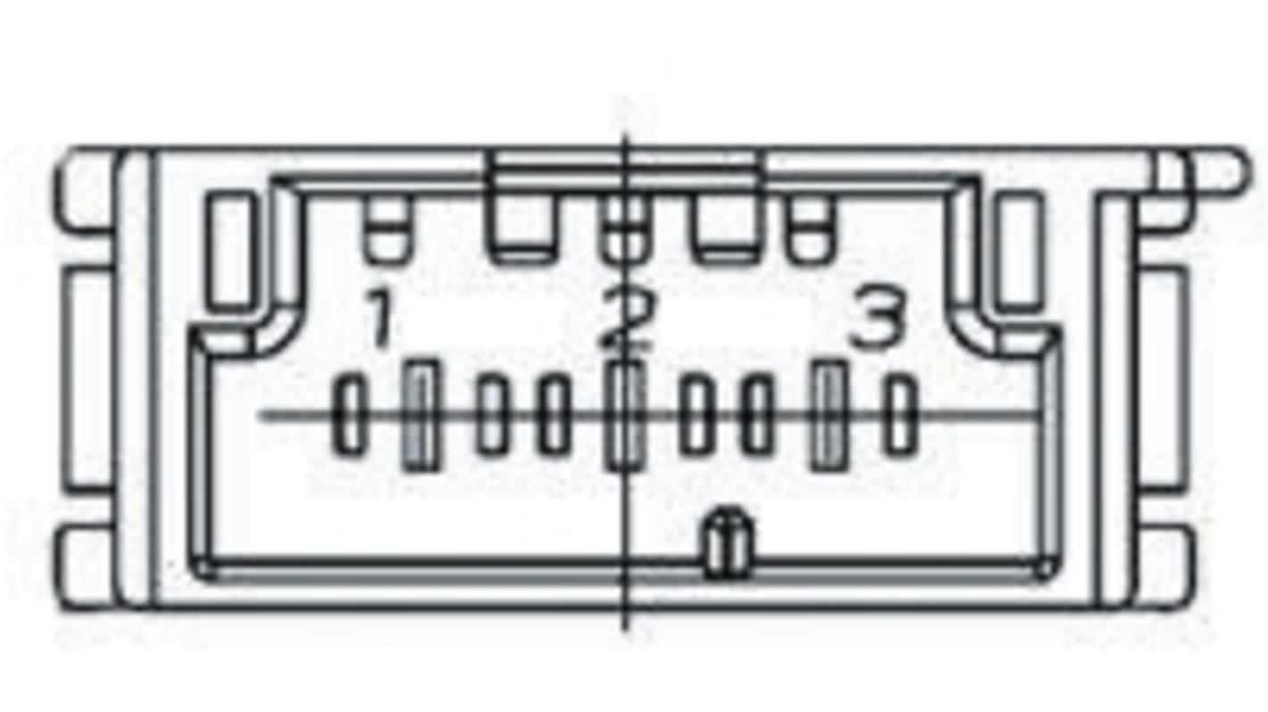 Connecteur automobile Mâle, 3 contacts 1 rang , pas 5.5mm, Droit, série AMP MCP 2.8