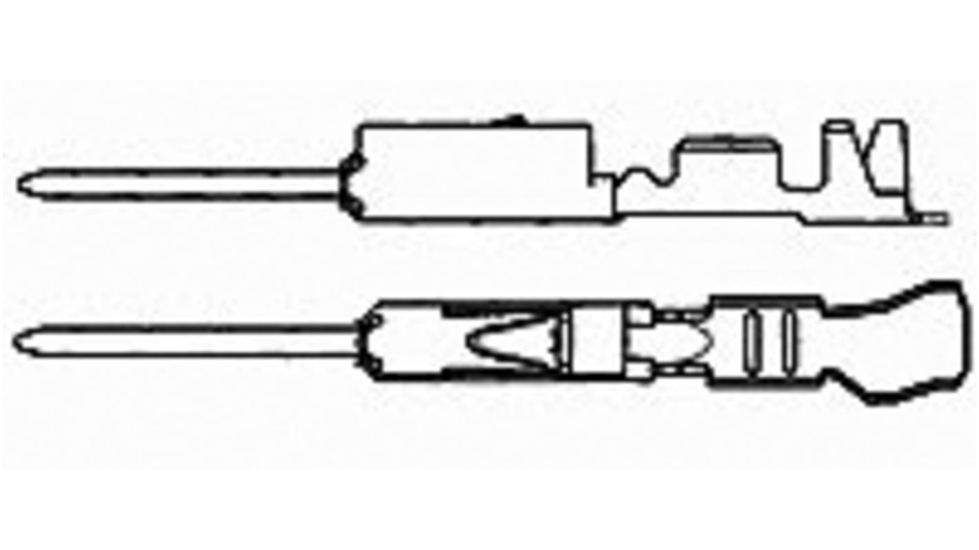 TE Connectivity Micro Quadlock System Series Male Crimp Terminal