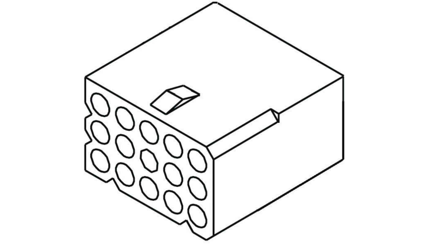 Molex STANDARD .062" Steckverbindergehäuse Buchse 3.68mm, 12-polig / 3-reihig Gerade, Kabelmontage für