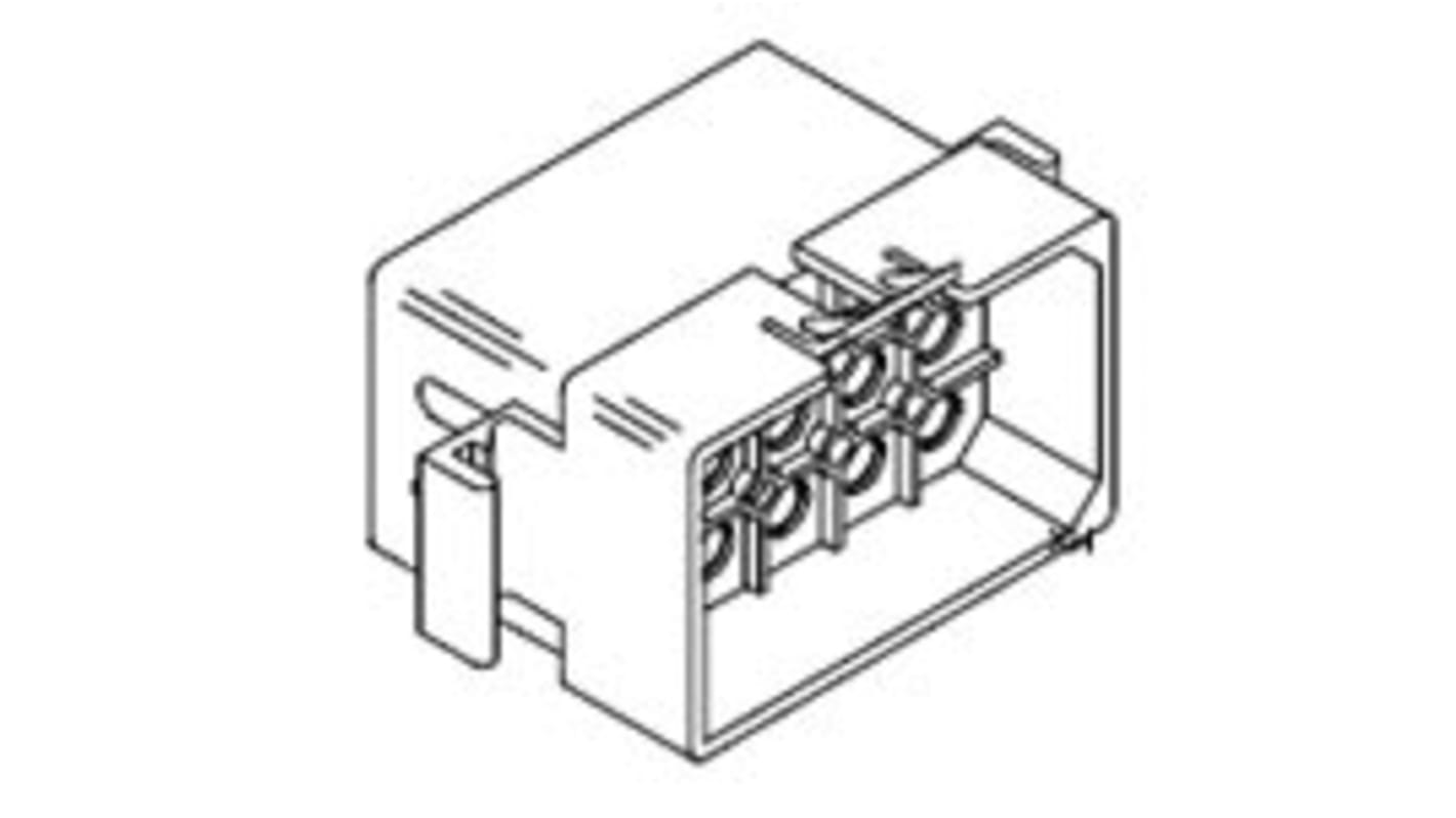 Carcasa de conector Molex 19-09-2153, Serie STANDARD .093", paso: 6.3mm, 15 contactos, 3 filas, Recto, Macho, Montaje