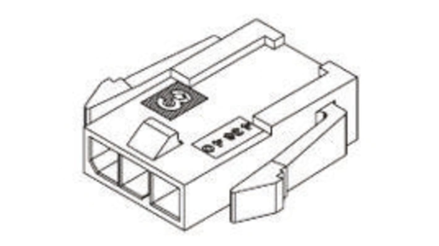 Carcasa de conector Molex 43640-0501, Serie Micro-Fit 3.0, paso: 3mm, 5 contactos, , 1 fila filas, Recto, Macho,