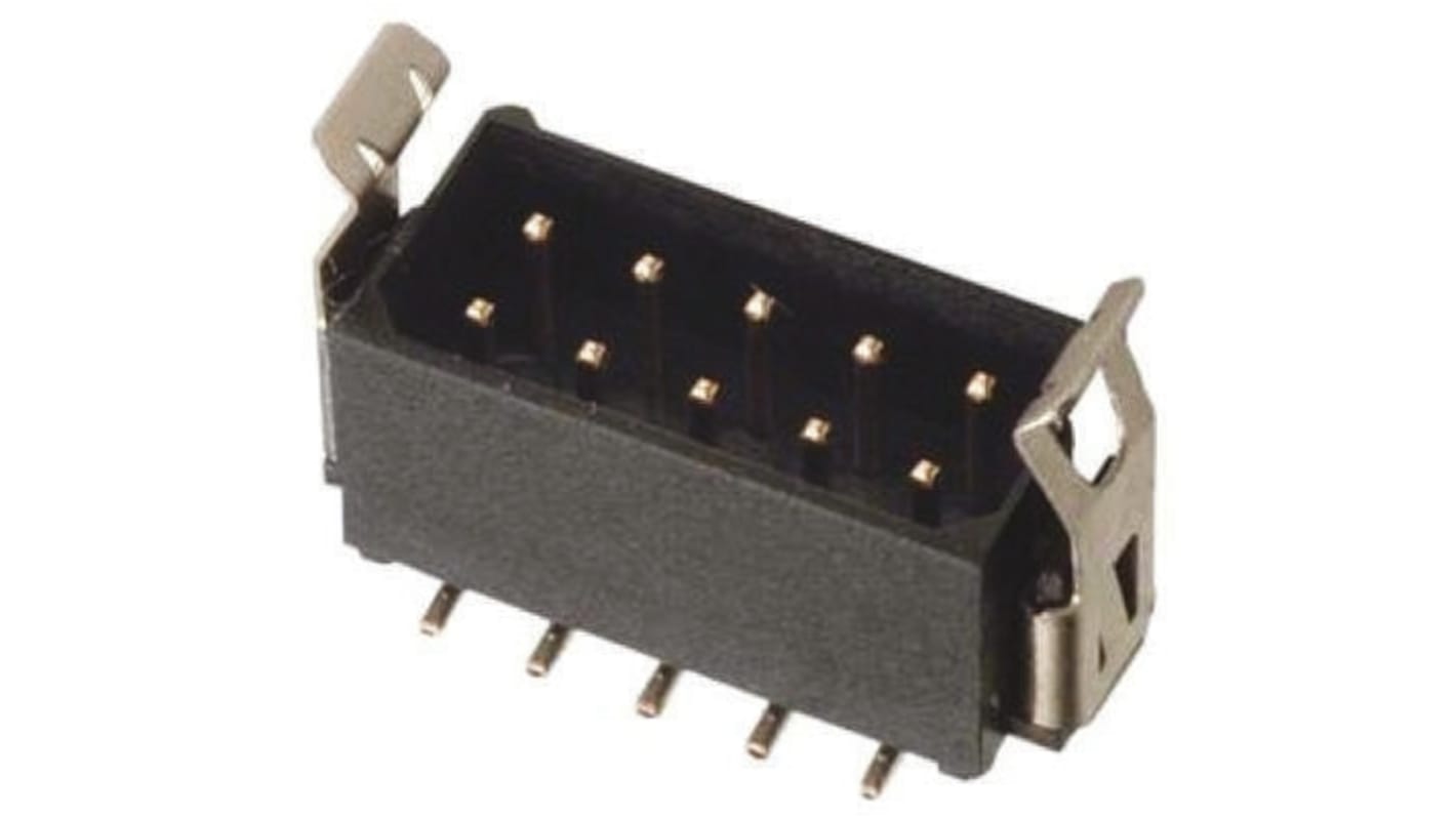 HARWIN 6p双排排针 直向板对板, 线对板连接器, 2.0mm间距, 3.0A, 120.0 V, SMT安装, Datamate J-Tek系列
