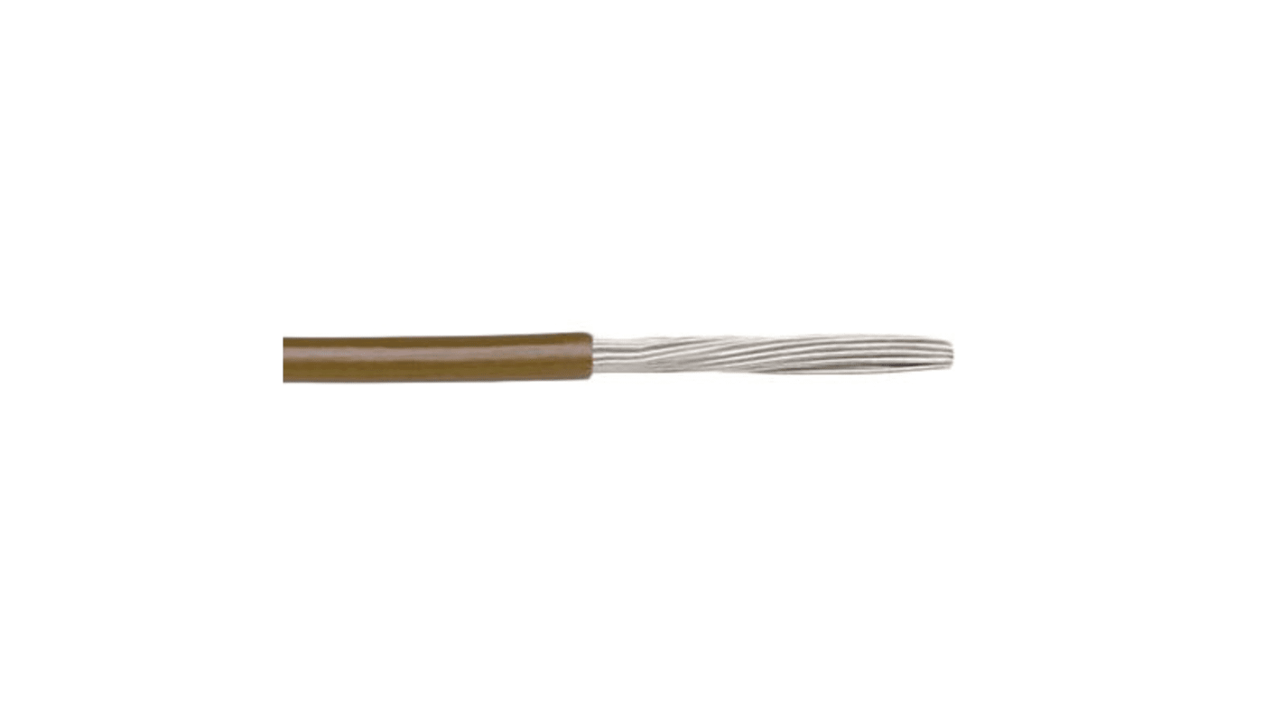 Alpha Wire Hook-up Wire PVC Series Brown 0.81 mm² Hook Up Wire, 18 AWG, 16/0.25 mm, 305m, PVC Insulation, 3055 BR001