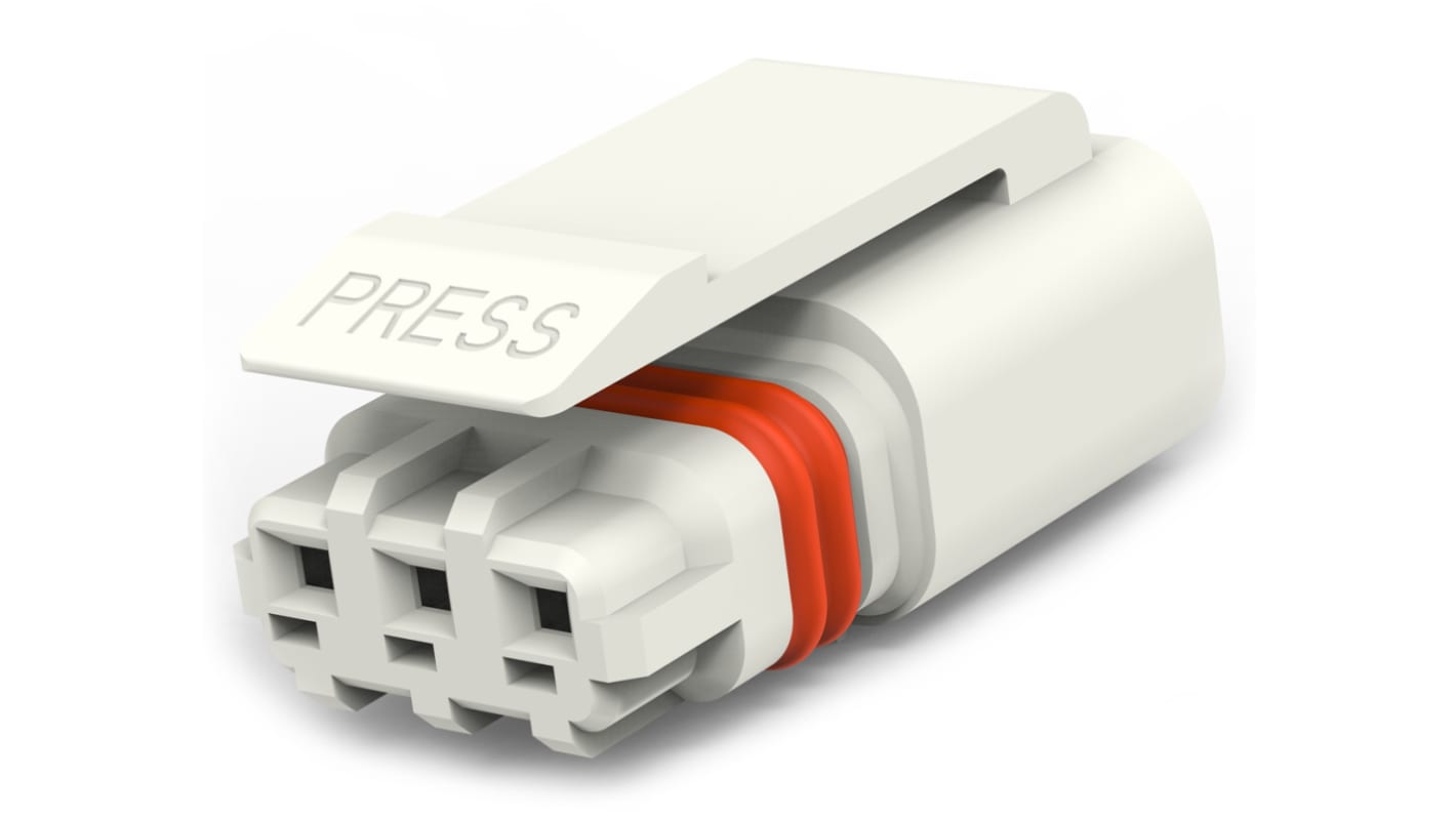 TE Connectivity SlimSeal Connector Miniature Series Miniature, 3-Pole, Male, 3-Way, Cable Mount, 5A, IP67