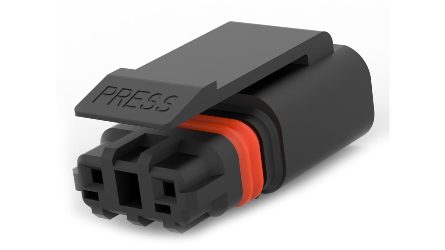 TE Connectivity SlimSeal Connector Miniature Series Miniature, 2-Pole, Male, 2-Way, Cable Mount, 5A, IP67