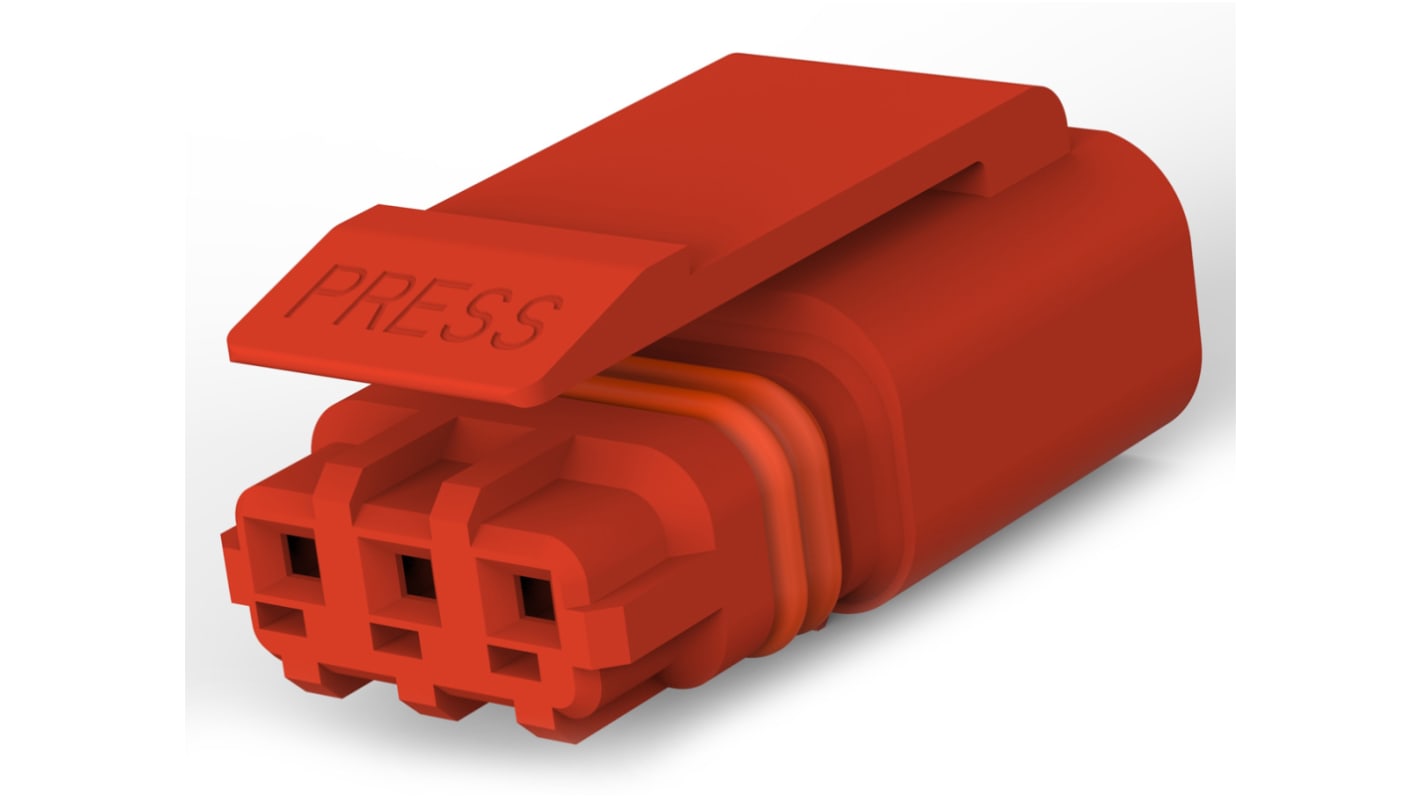 TE Connectivity SlimSeal Connector Miniature Series Miniature, 3-Pole, Male, 3-Way, Cable Mount, 5A, IP67