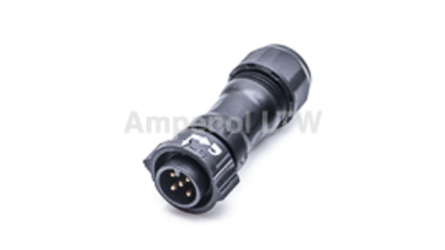 Amphenol Industrial Circular Connector, 5 Contacts, Cable Mount, Plug, Male, IP68, X-Lok Series