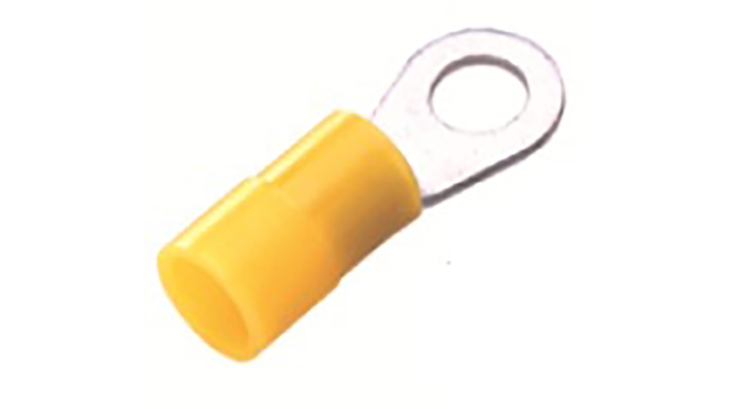 RS PRO Insulated Ring Terminal, 8.4mm Stud Size, 2.5mm² to 6mm² Wire Size, Yellow