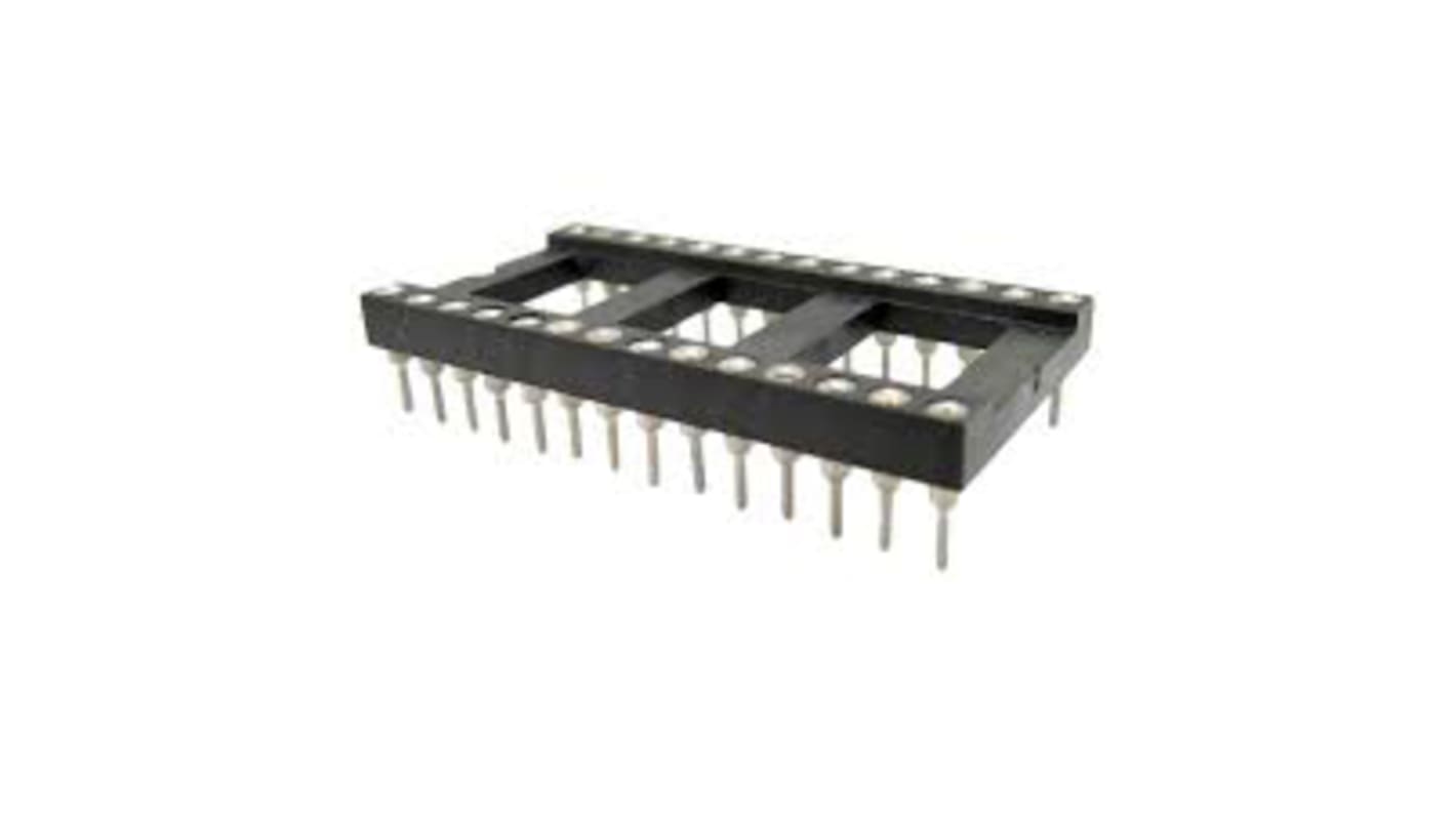 RS PRO 2.54mm Pitch 14 Way, Through Hole Turned Pin IC Dip Socket, 3A