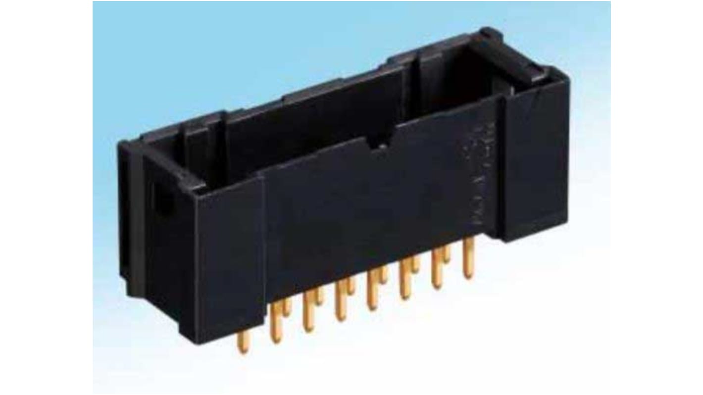 Hirose DF51 Series Straight Through Hole PCB Header, 16 Contact(s), 2 mm Pitch, 2 Row(s), Shrouded