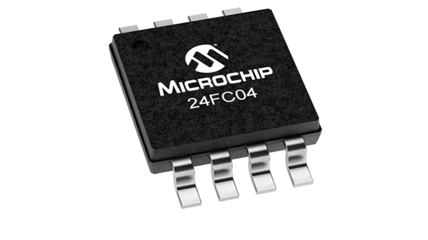 Microchip 4kbit EEPROM-Chip, Seriell (2-Draht) Interface, MSOP, 450ns SMD 256 x 8 bit, 256 x 8-Pin 8bit