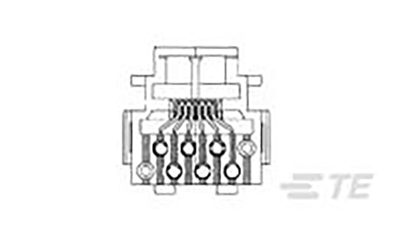 TE Connectivity Female RJ11 Connector, Cable Mount