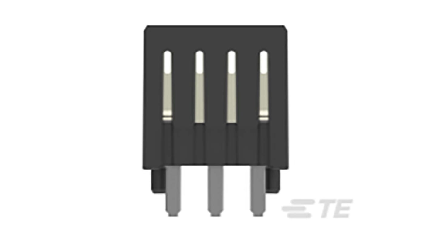 TE Connectivity Vertical Female Edge Connector, Through Hole Mount, 6-Contacts, 2.65mm Pitch, 2-Row, Solder Termination