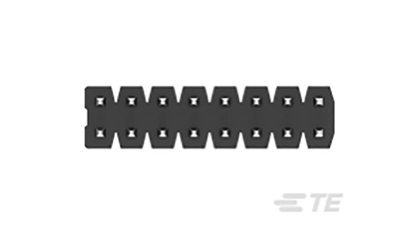 TE Connectivity AMPMODU Series Straight Through Hole Pin Header, 20 Contact(s), 2.0mm Pitch, 2 Row(s), Unshrouded