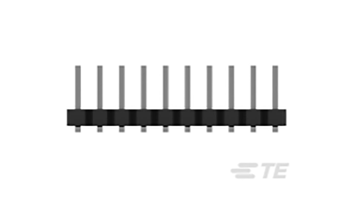 TE Connectivity AMPMODU Series Straight Surface Mount Pin Header, 20 Contact(s), 2.0mm Pitch, 2 Row(s), Unshrouded