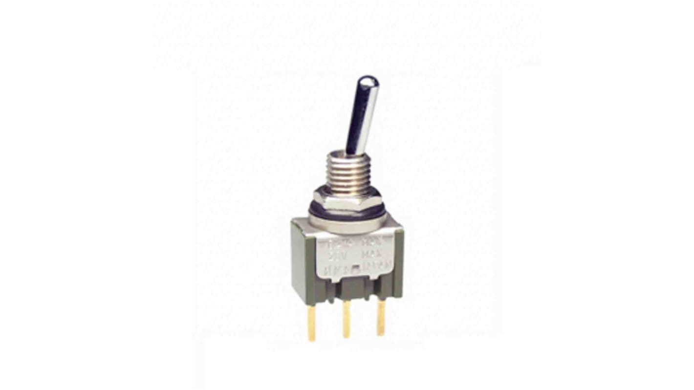 NKK Switches 钮子开关, 单刀双掷, 开-开操作, 400 mA, 面板安装, PC端子端子, IP67
