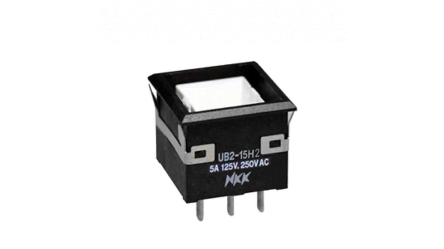 NKK Switches 押しボタンスイッチ, On-On, SPDT, 5 A PCB, IP40