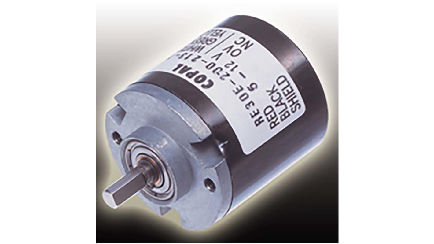Nidec Components 5 - 12V dc 360 Pulse Optical Encoder with a 4 mm Plain Shaft, Panel Mount, Cable