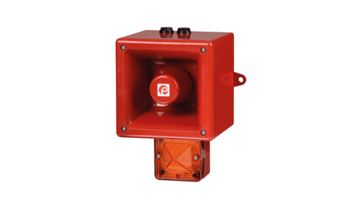 e2s AL112NX Series Amber Sounder Beacon, 230 V, IP66, Wall Mount, 120dB at 1 Metre