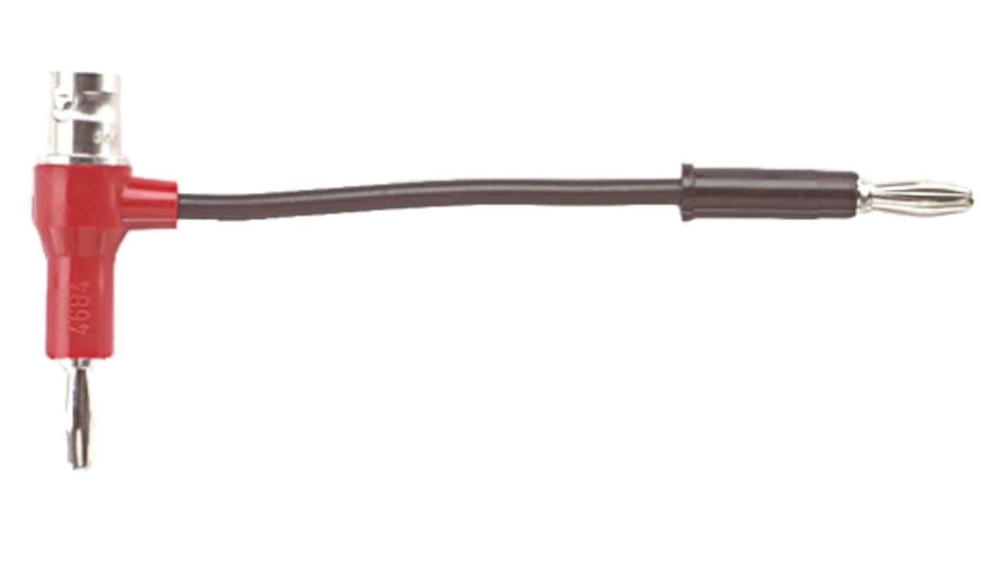 Fluke Black, Red, Male to Female Test Connector Adapter With Beryllium Copper, Brass contacts and Gold, Nickel Plated