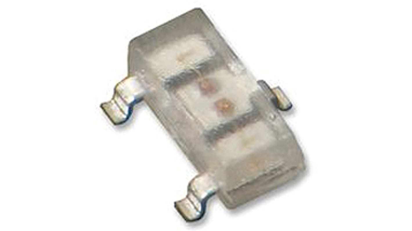 Kingbright Lysdiode 3 ben tofarvet LED Grøn, rød 568 / 625 nm 12 mcd 2.5 V 140 ° SOT-23