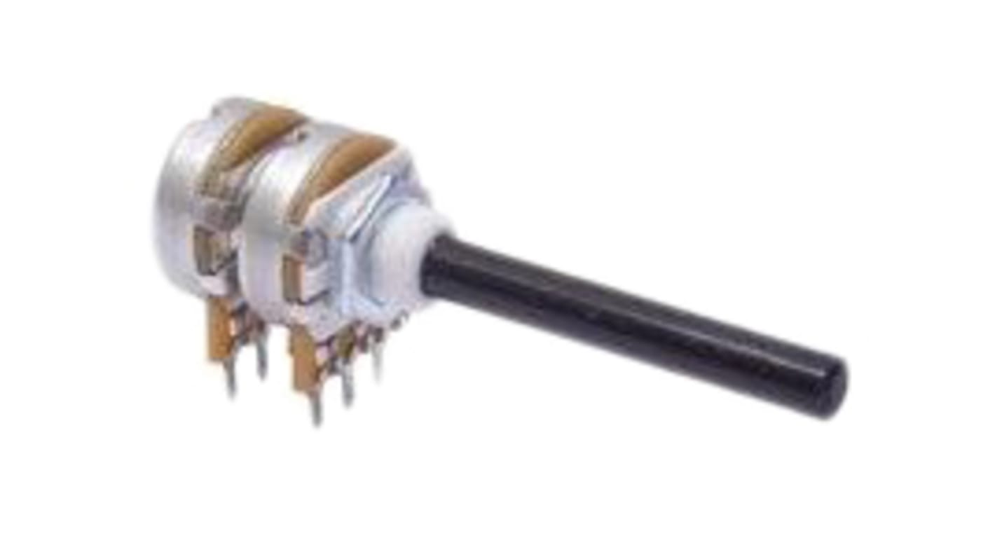 Radiohm POTM 4.7kΩ Rotary Potentiometer 2-Gang Panel Mount, 05.062.4470