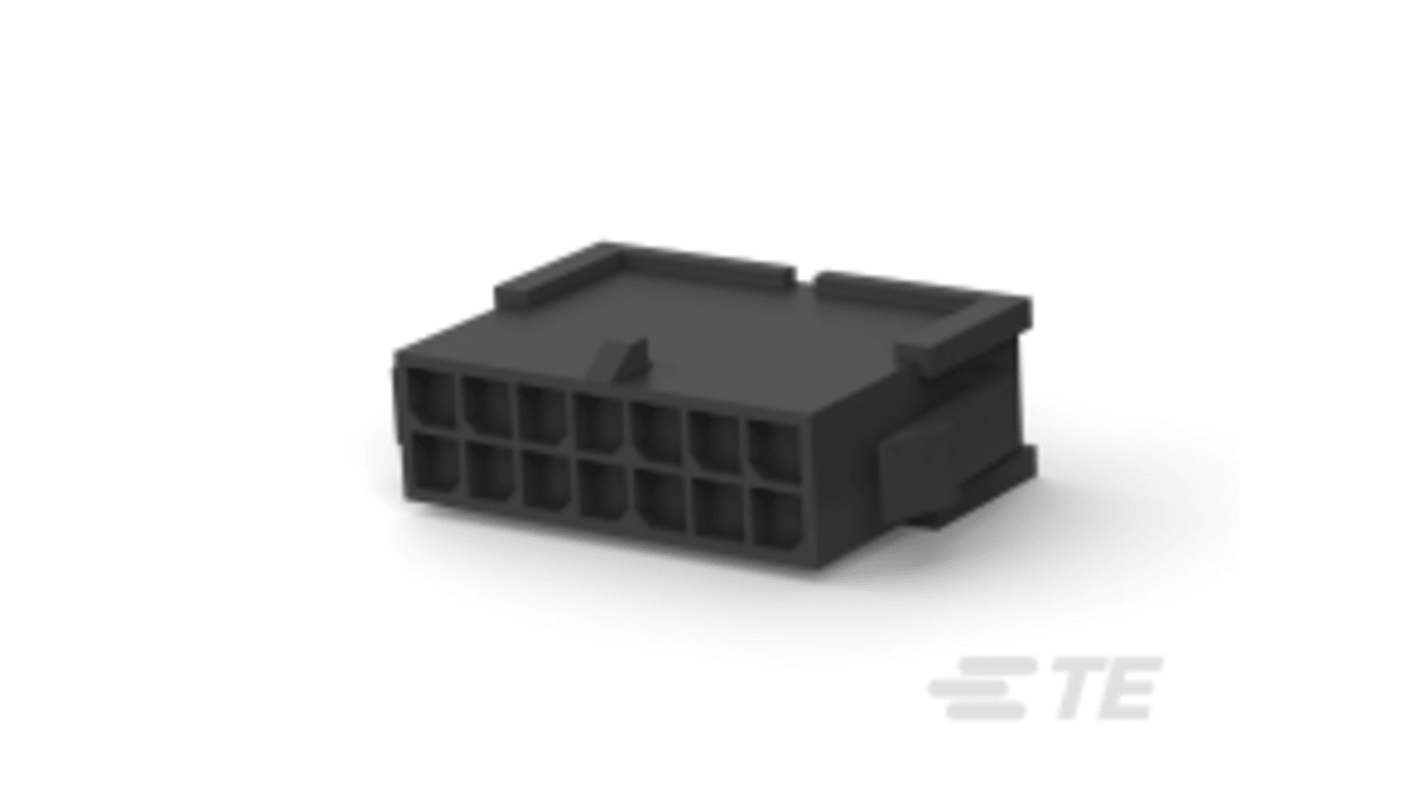 TE Connectivity, Micro MATE-N-LOK Male Connector Housing, 3mm Pitch, 4 Way, 2 Row