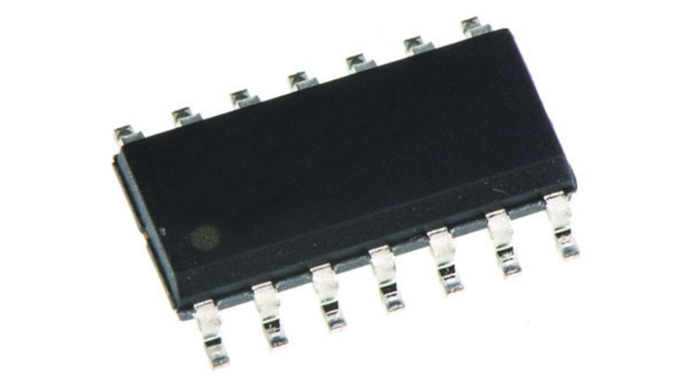 TLC374CD Texas Instruments, Quad Comparator, Open Drain O/P, 0.65μs 5 → 15 V 14-Pin SOIC