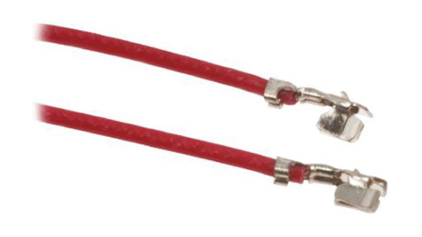 HARWIN Female M40 to Unterminated Crimped Wire, 150mm, 0.08mm², Red