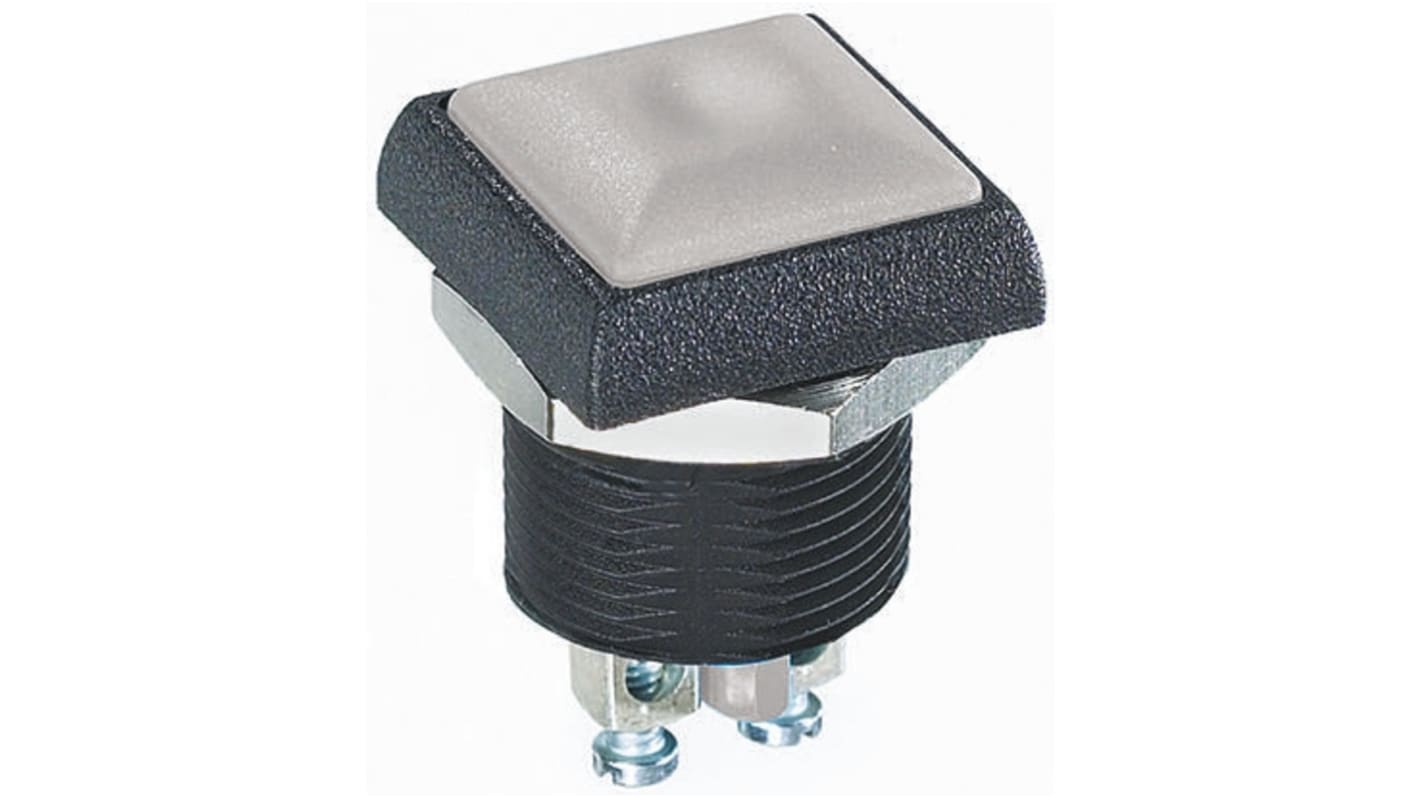 APEM Push Button Switch, Momentary, Panel Mount, 14.8mm Cutout, SPST, 250V ac, IP67