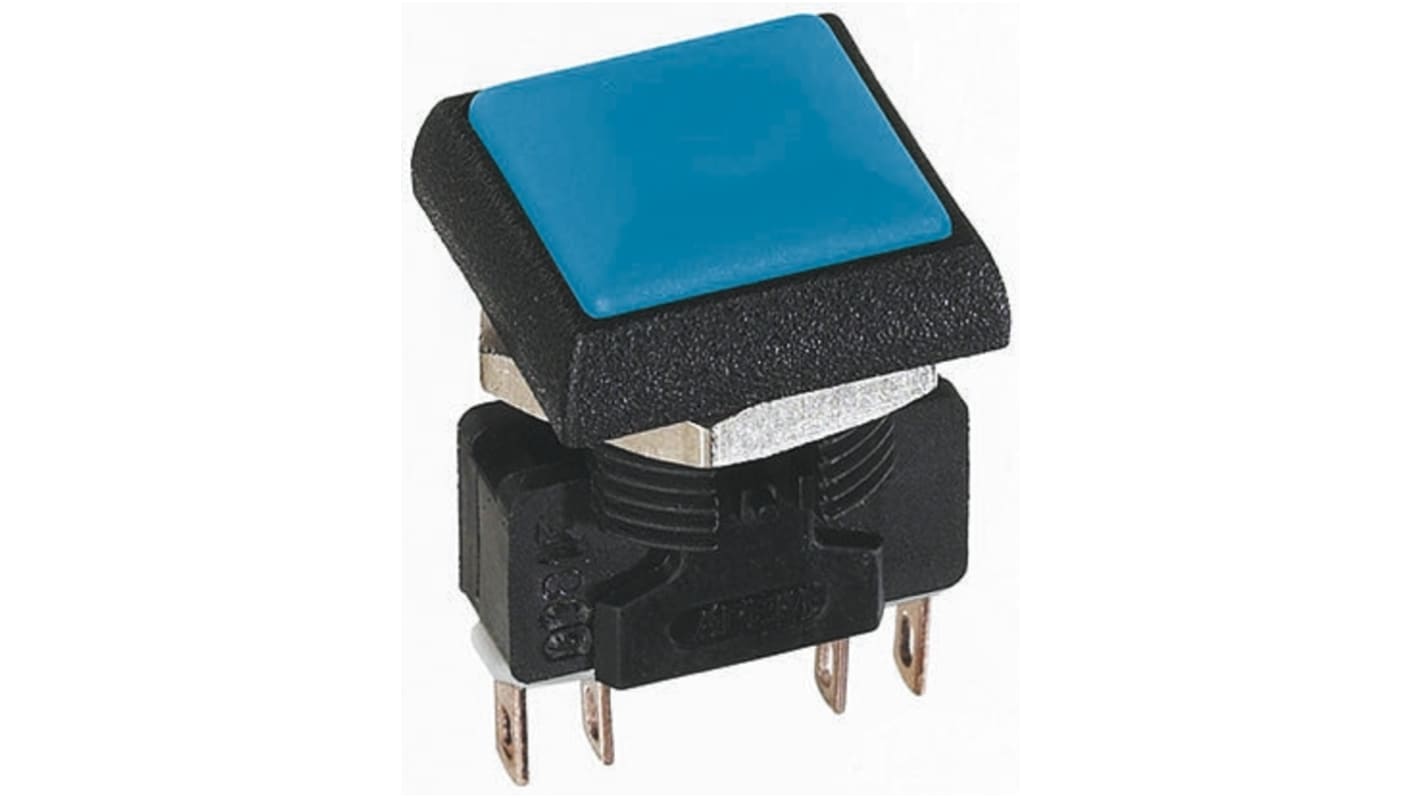 APEM Push Button Switch, Momentary, Panel Mount, 14.8mm Cutout, DPDT, 250V ac, IP67