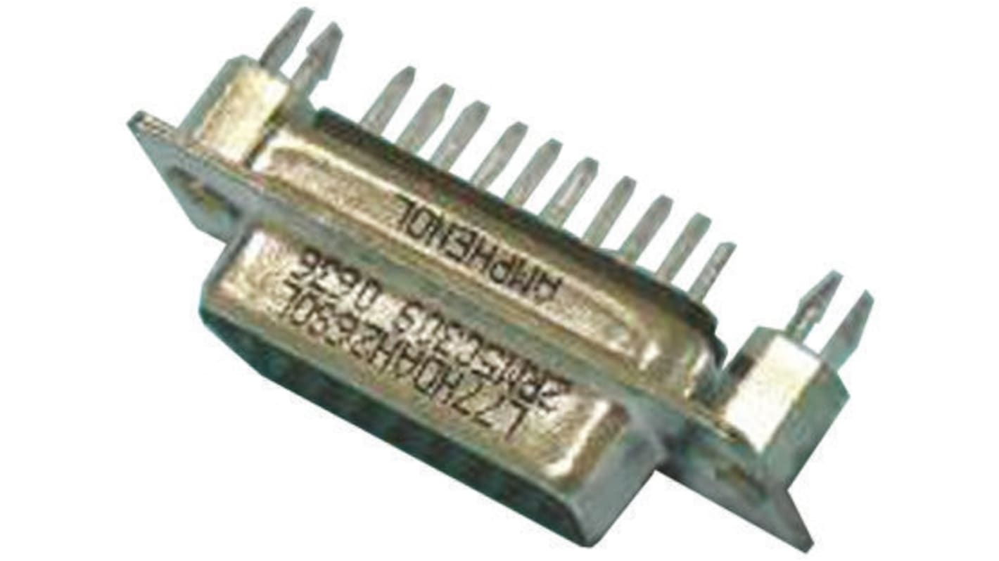 Amphenol ICC L77HD 15 Way Through Hole D-sub Connector Socket, with 4-40 UNC Threaded Inserts, Boardlocks