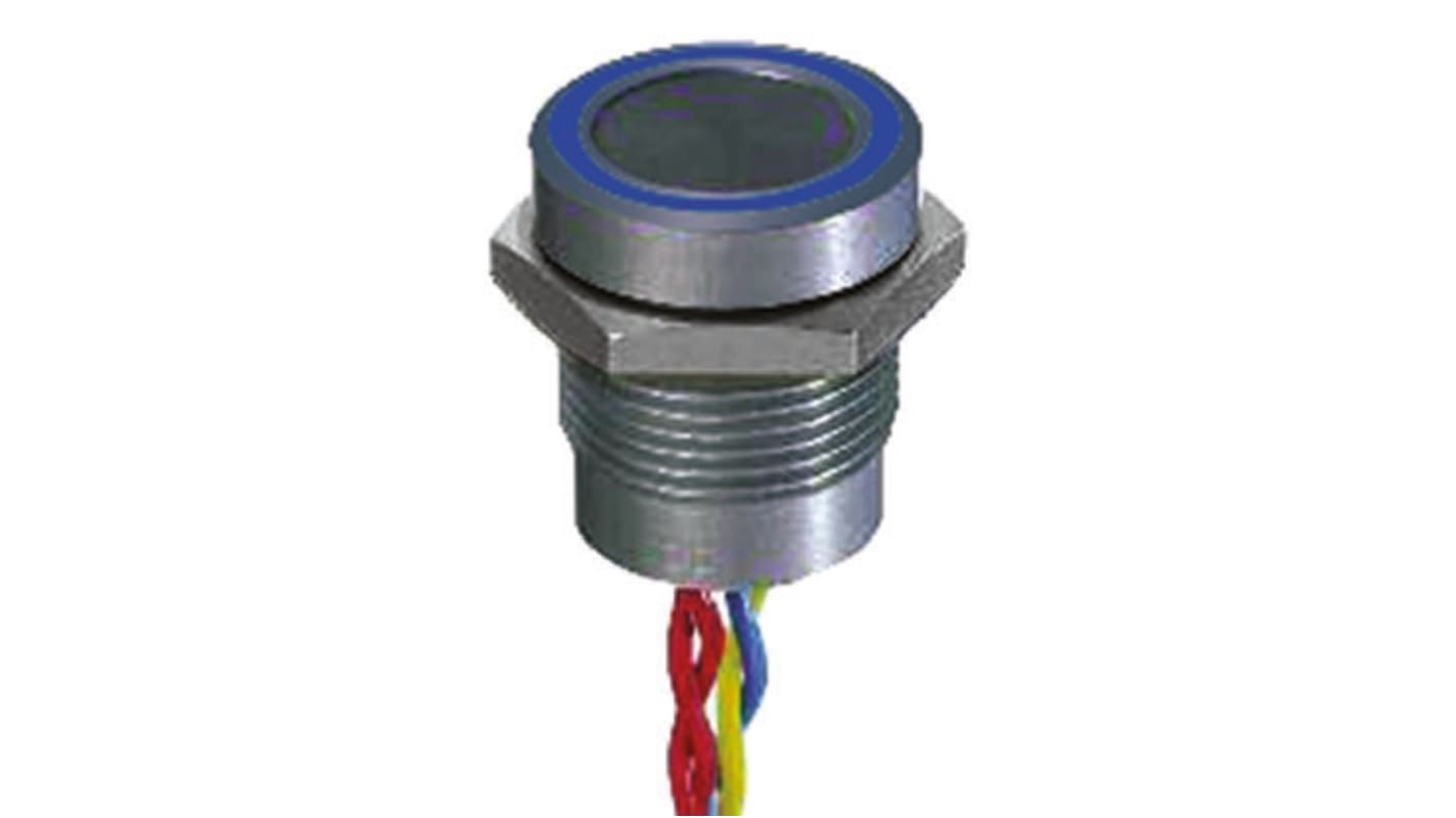 APEM Illuminated Piezo Switch, Momentary, Pulse, SPST, IP68, Through Hole, 200 mA @ 24 V dc, -40 → +75°C