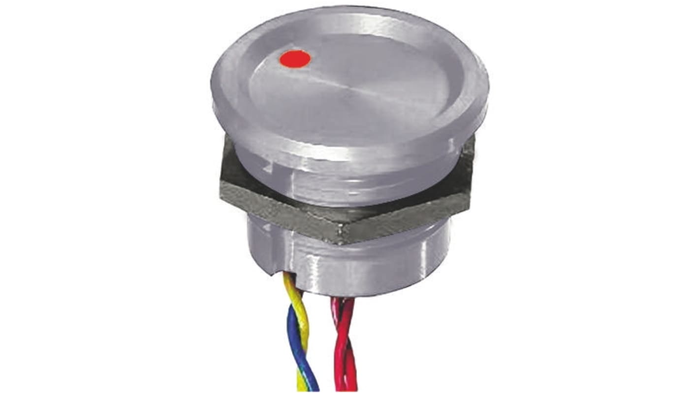 APEM Illuminated Push Button Switch, Momentary, Panel Mount, 16.2mm Cutout, SPST, Red/Green LED, 24V ac, IP68