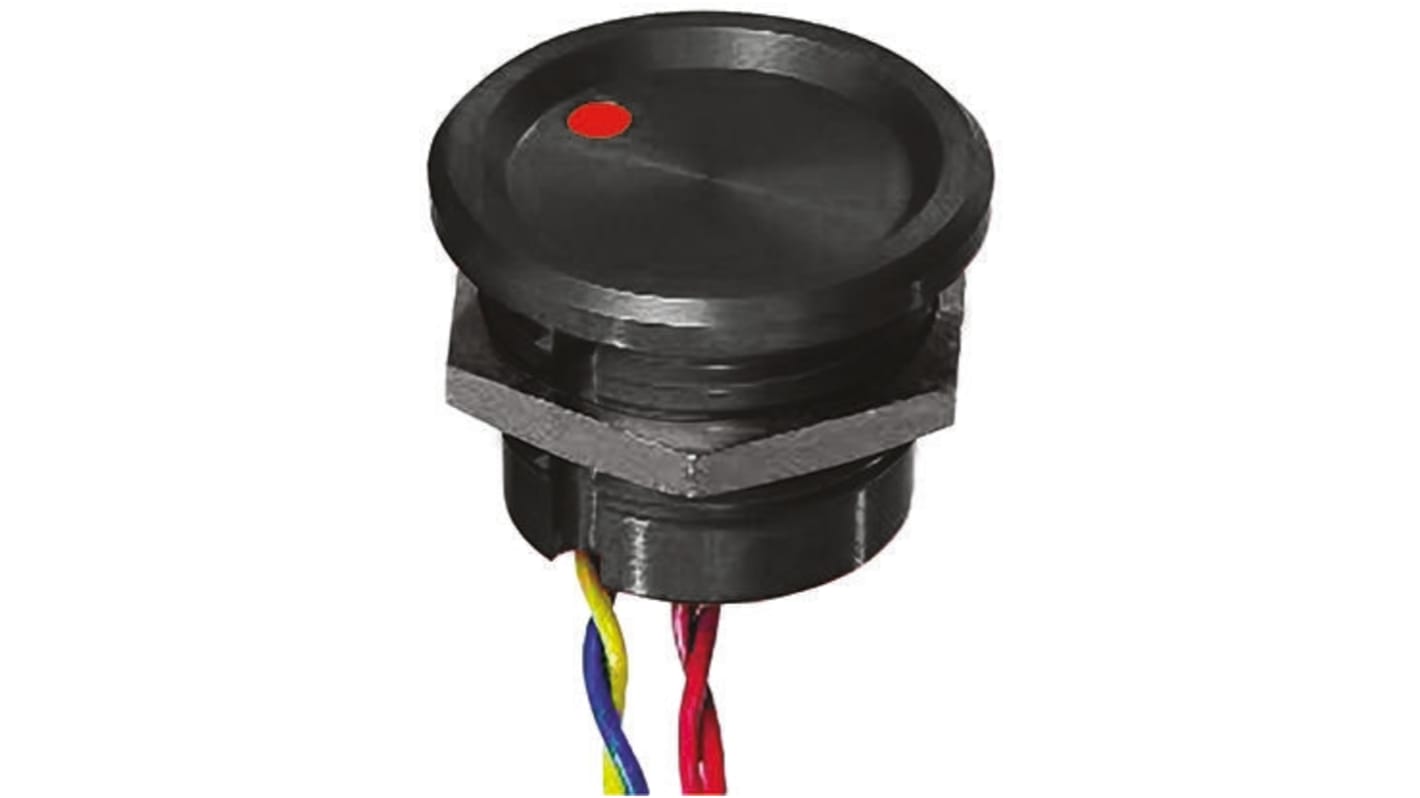 APEM Illuminated Piezo Switch, Momentary, Pulse, SPST, IP68, Wire Lead, 200 mA @ 24 V dc, -40 → +75°C