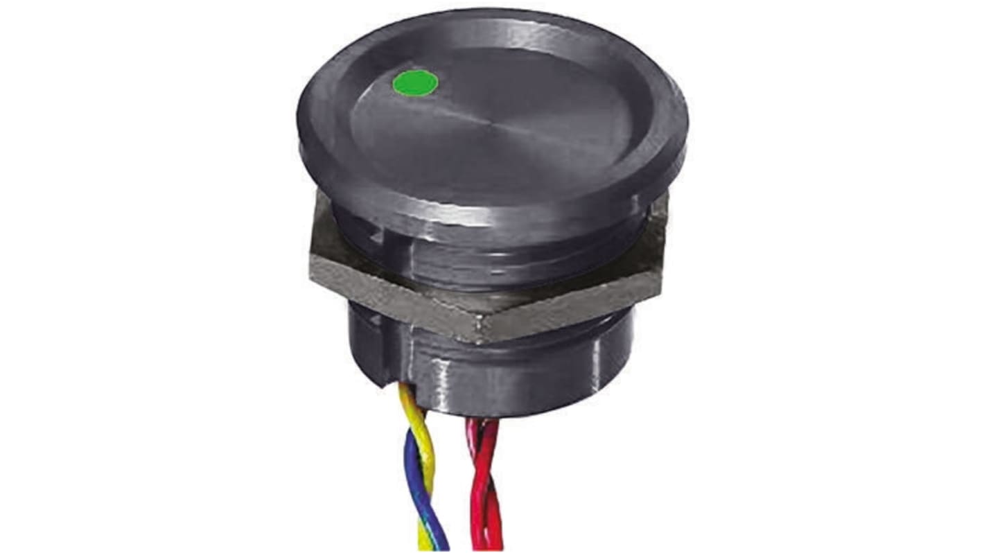 APEM Illuminated Piezo Switch, Momentary, Pulse, SPST, IP68, Wire Lead, 200 mA @ 24 V dc, -40 → +75°C