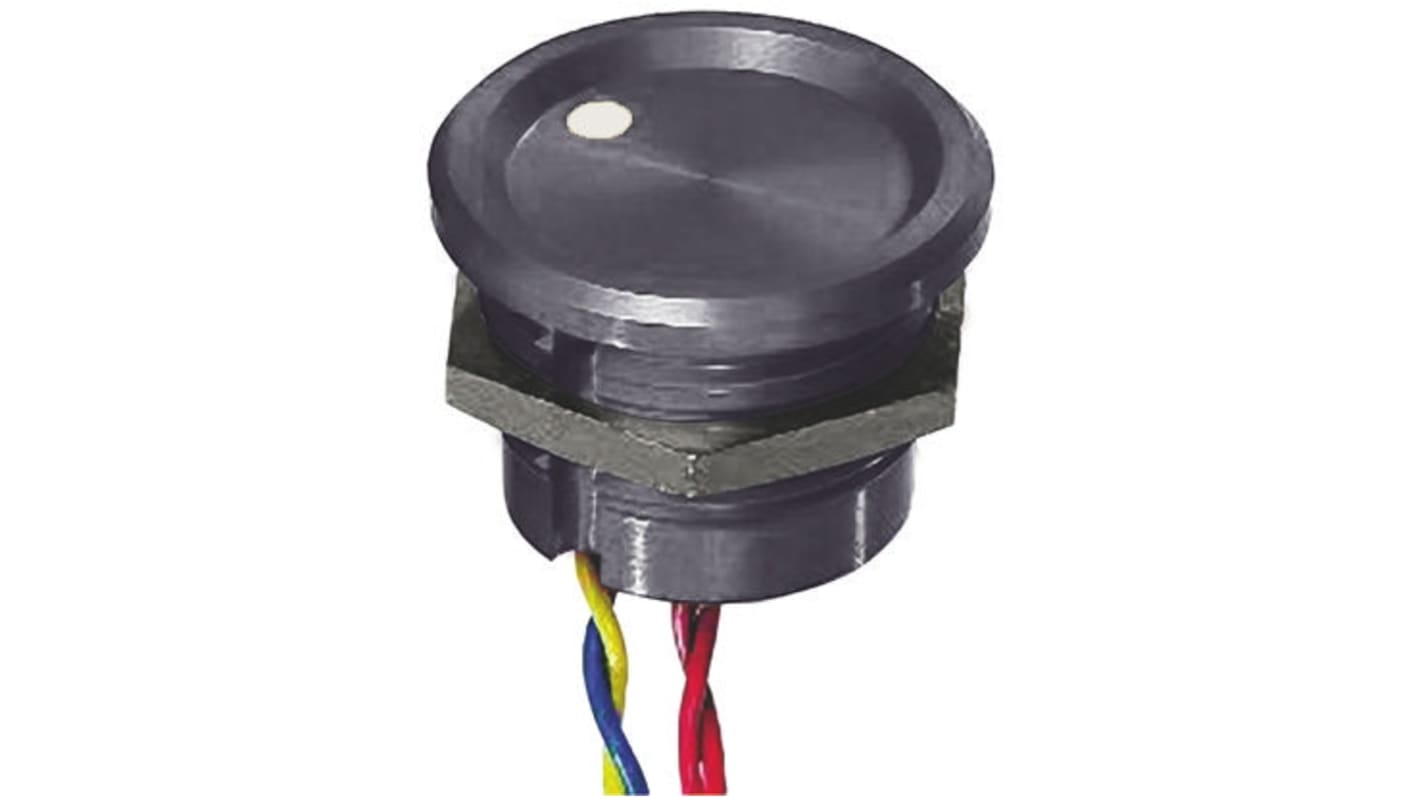 APEM Illuminated Push Button Switch, Momentary, Central Fixing With Metal Lock Nut, 16.2mm Cutout, SPST, White LED, 24V