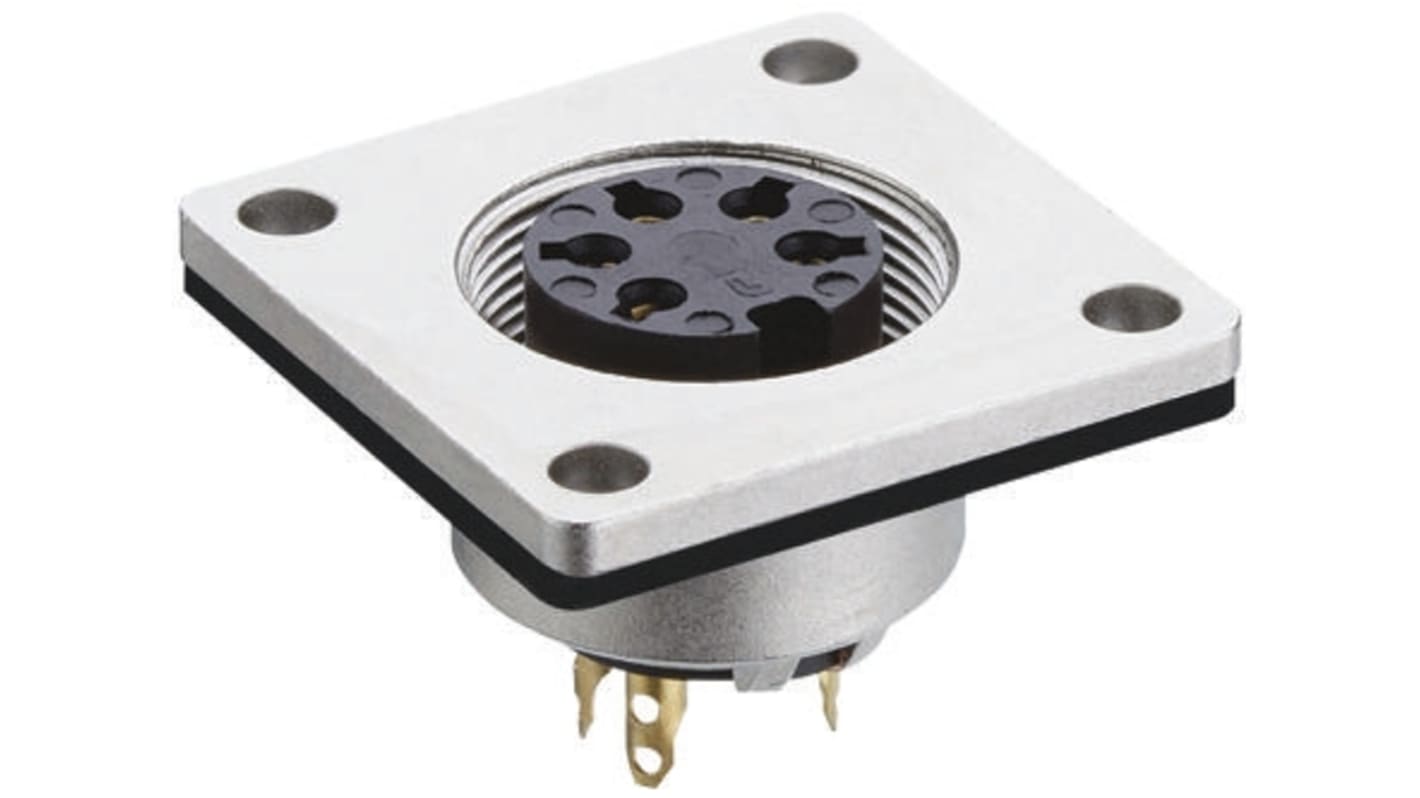 Lumberg Circular Connector, 5 Contacts, Panel Mount, M16 Connector, Socket, Female, IP68, 03 Series